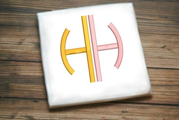Geometric Split Letter Monogram H