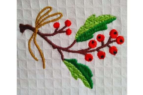 Holly: A Festive Embroidery Design