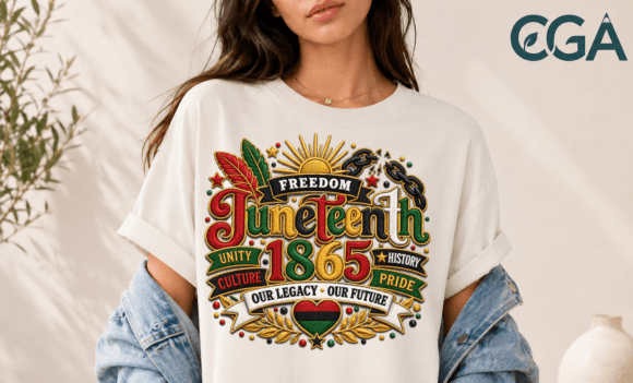 Juneteenth 1865 Embroidery PNG