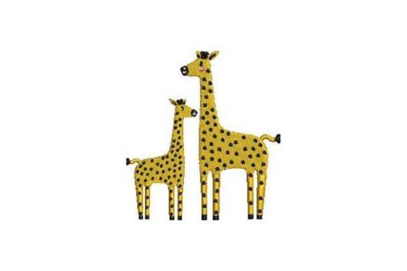 Mom and Baby Giraffes