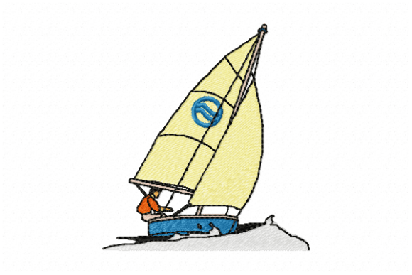 Sunny Sailboat Embroidery Design