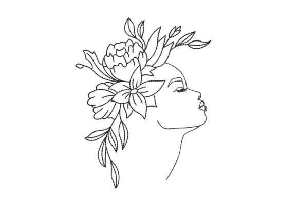 Woman Embroidery Design